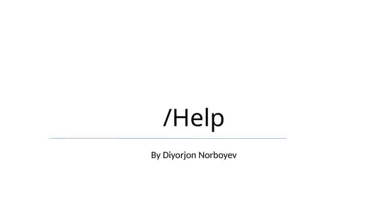 Yordam Hujjatlari Umumiy Ko'rinishi