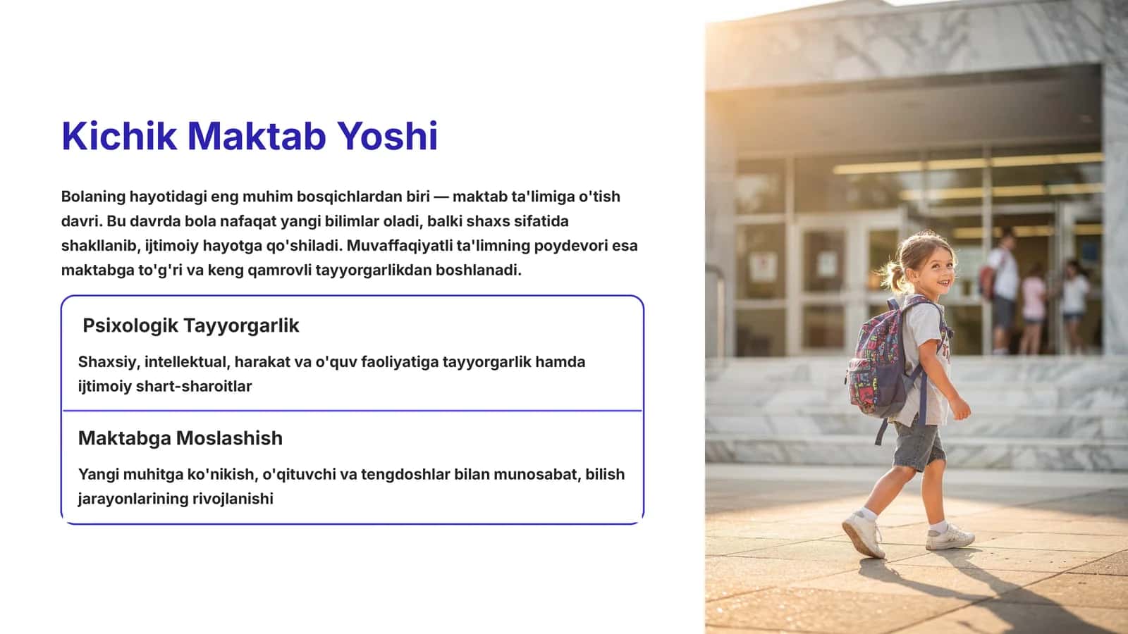 Maktabga Moslashish