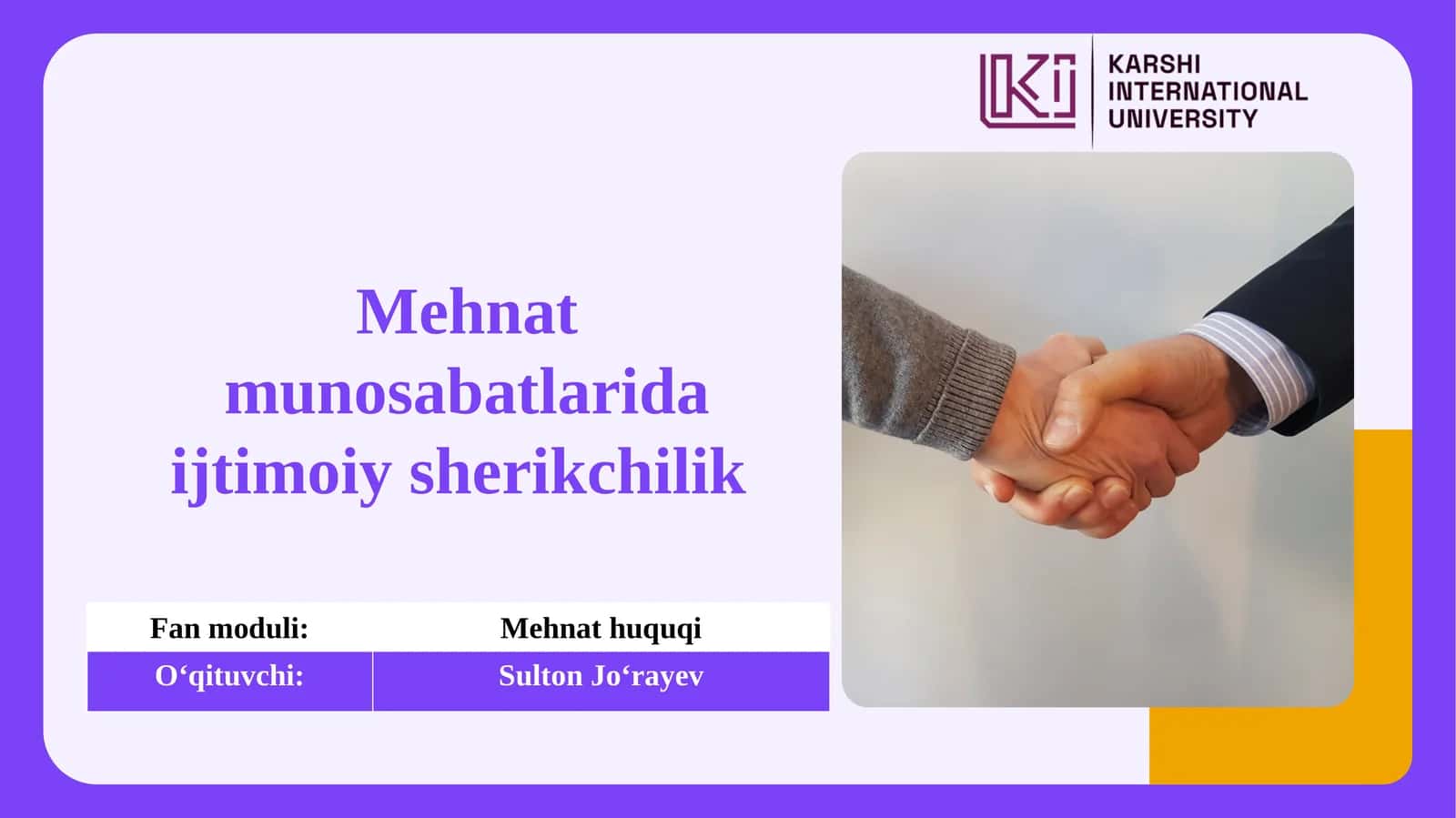 Mehnat munosabatlarida ijtimoiy sherikchilik