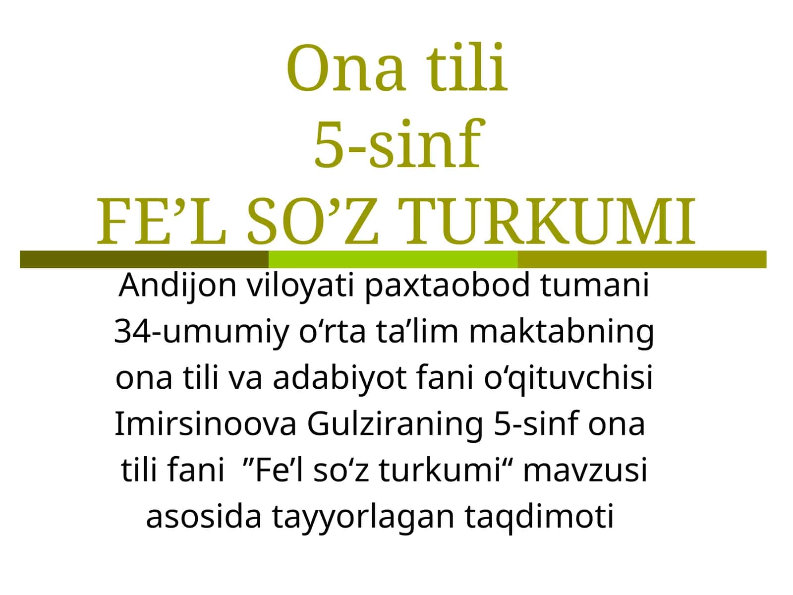 FE’L SO’Z TURKUMI