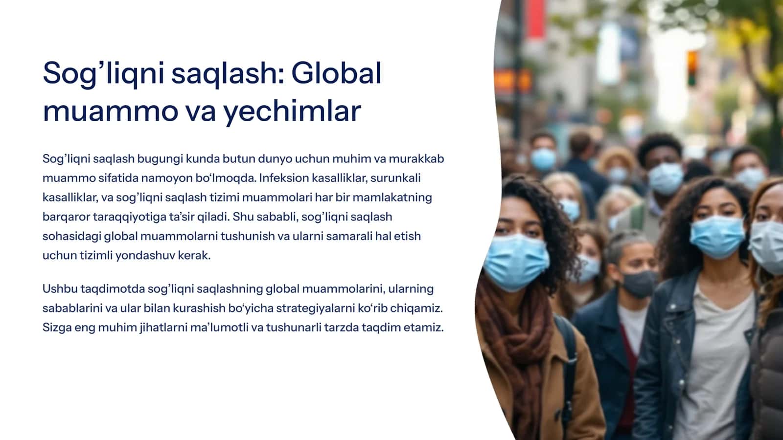 Sog’liqni saqlash Global muammo va yechimlar