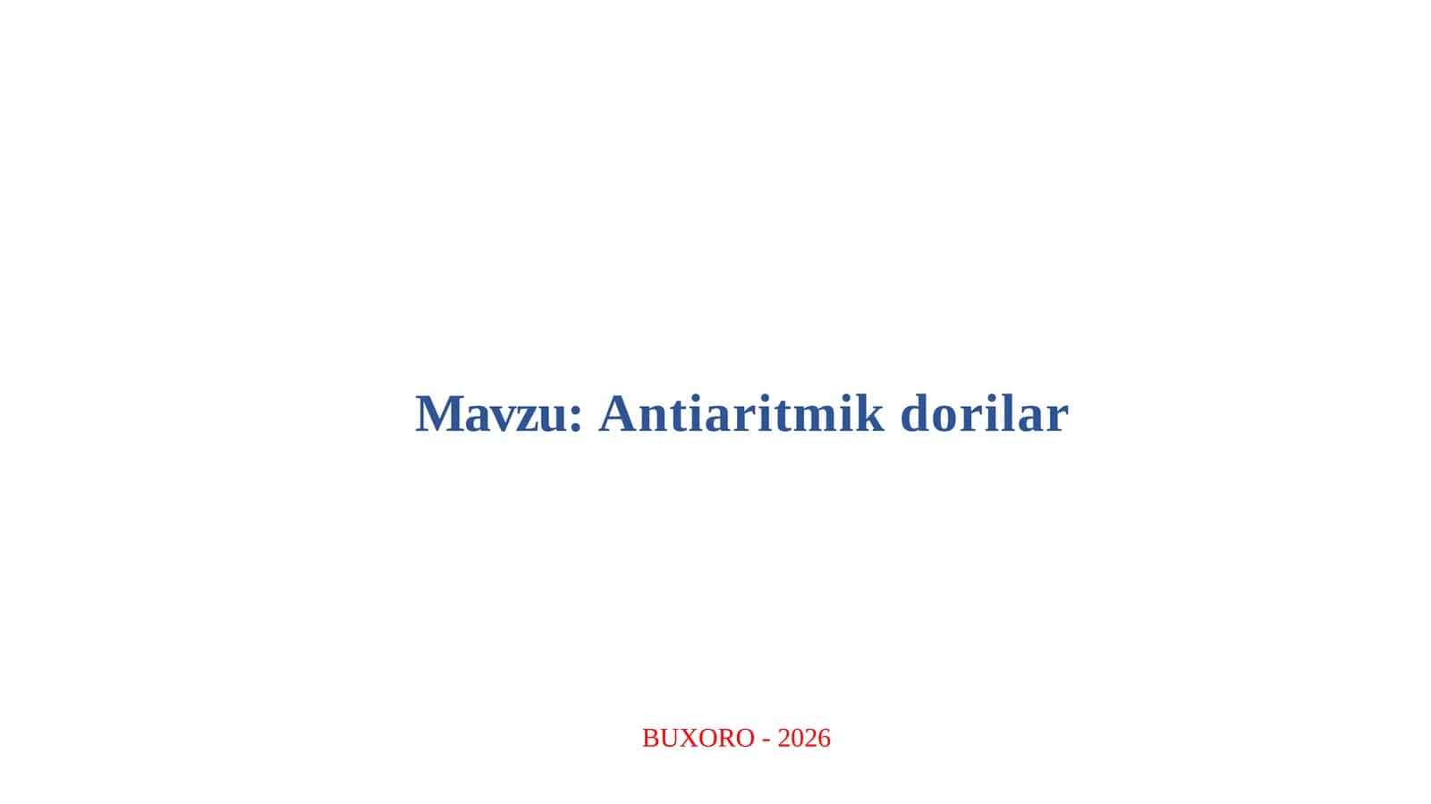 Antiaritmikdorilar