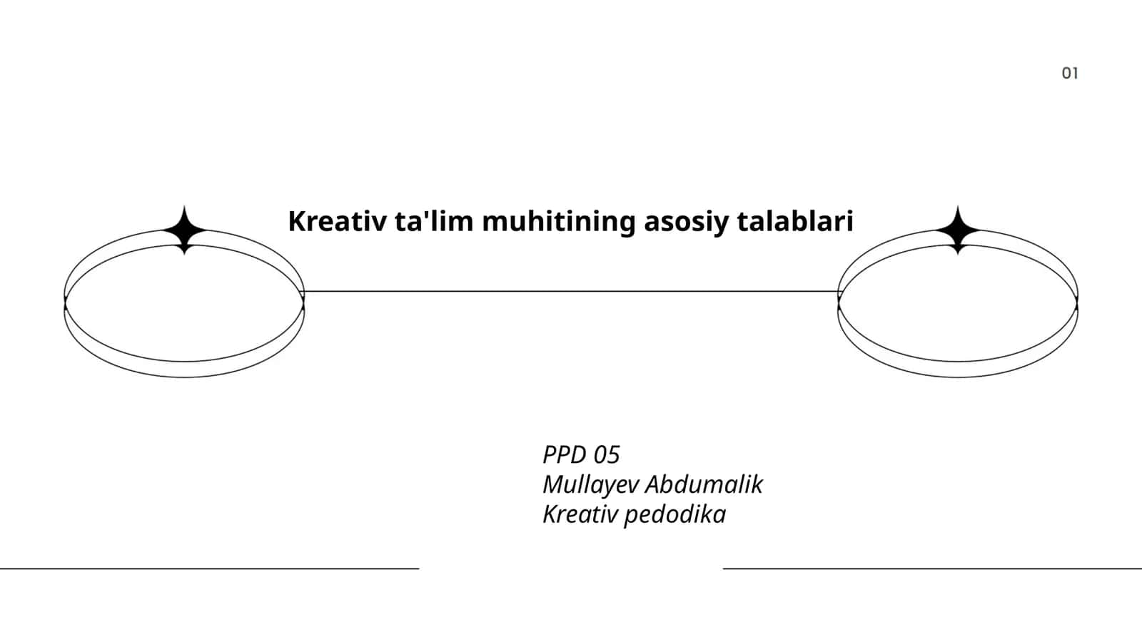 Kreativ ta'lim muhitining asosiy talablari