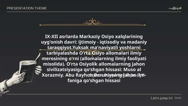 Oʻrta Osiyo allomalari ilmiy merosining oʻrni