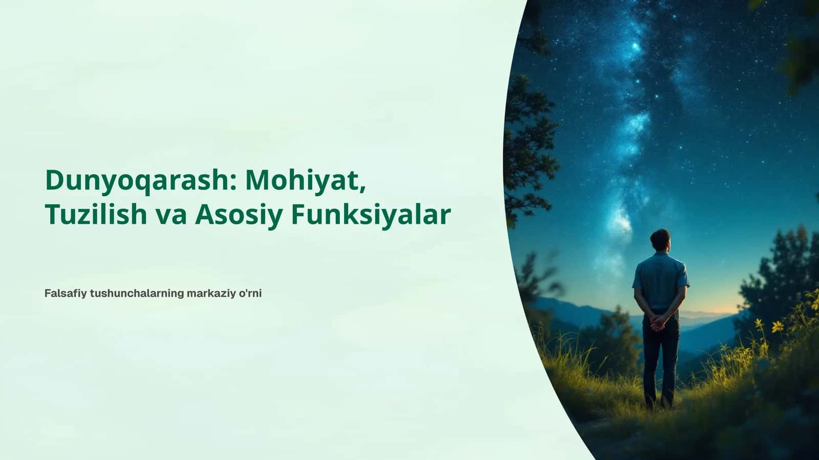Dunyoqarashning mohiyati, tuzilishi va asosiy funksiyalari mavzusida tayyor mustaqil ta'lim ishi