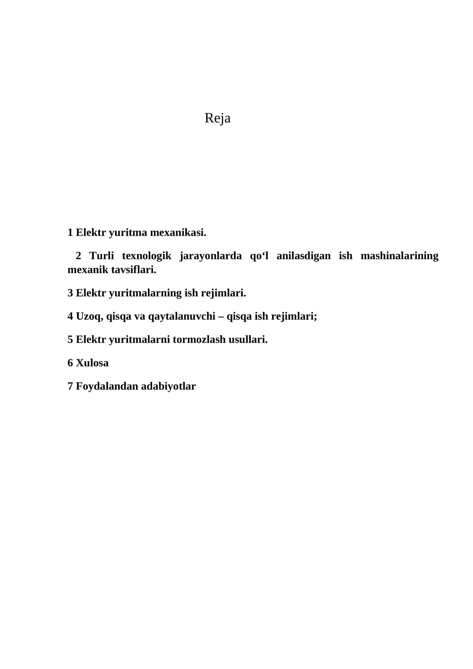 Elektr yuritma mexanikasi