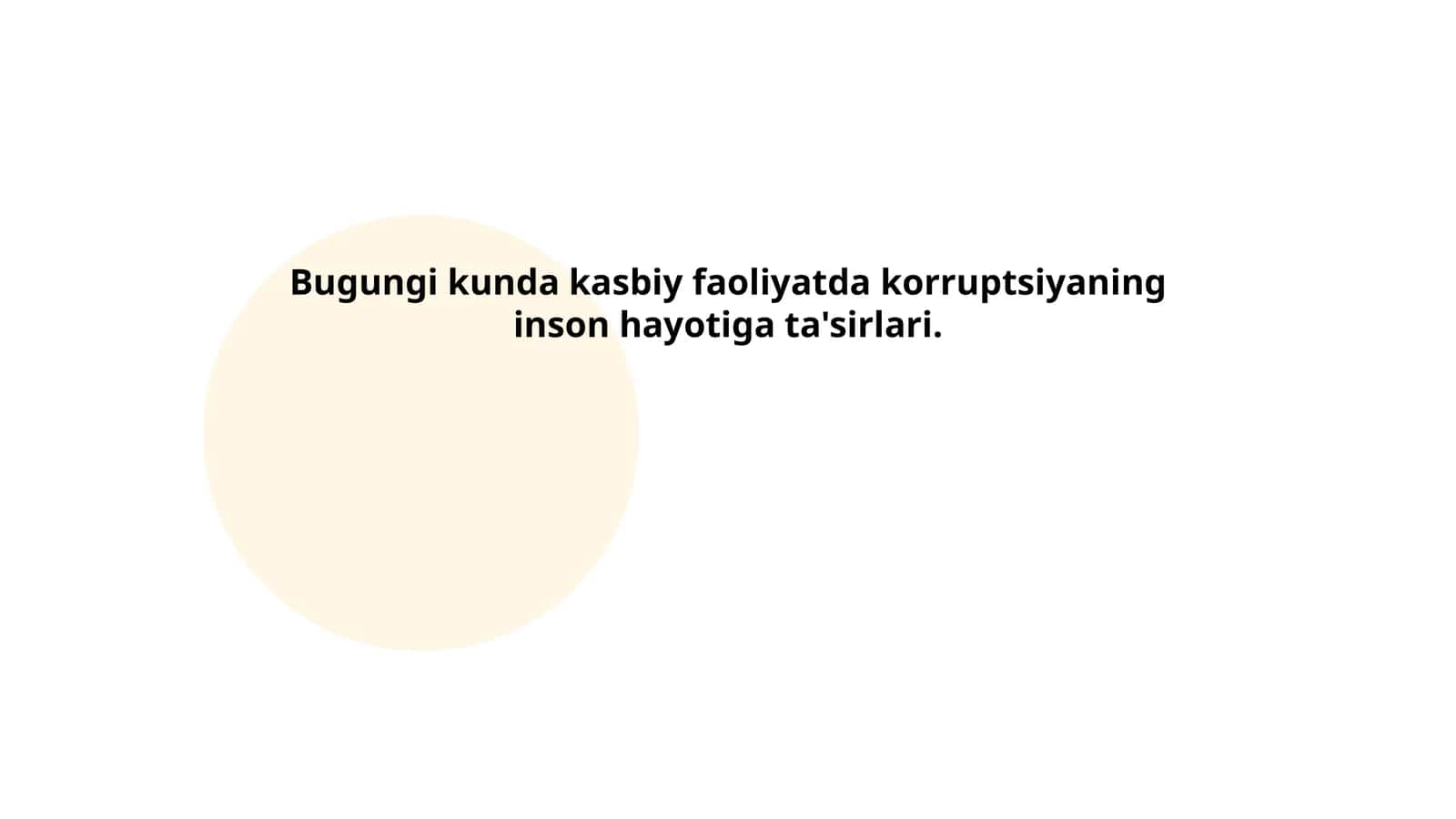 Korruptsiyaning Inson Hayotiga Ta'siri