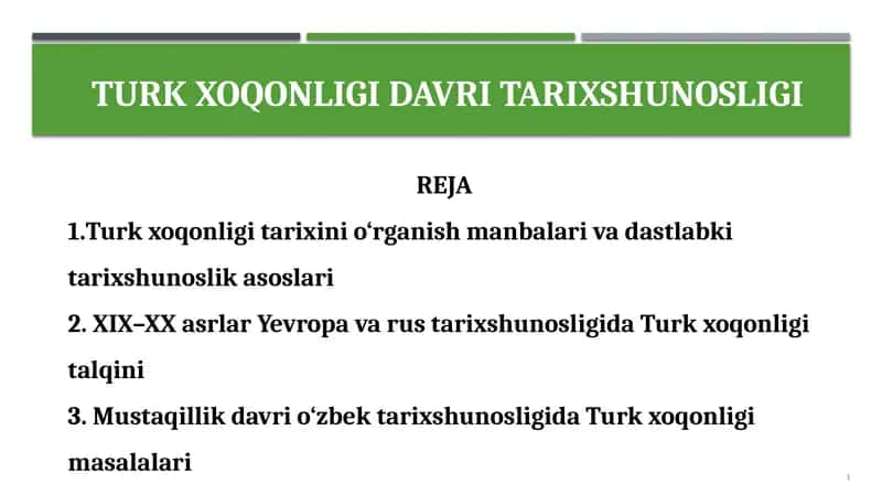 Turk xoqonligi davri tarixshunosligi