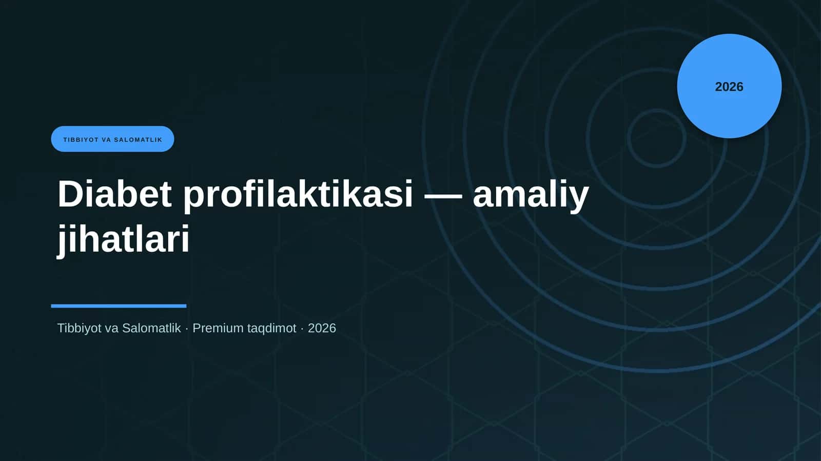 Diabet profilaktikasi — amaliy jihatlari