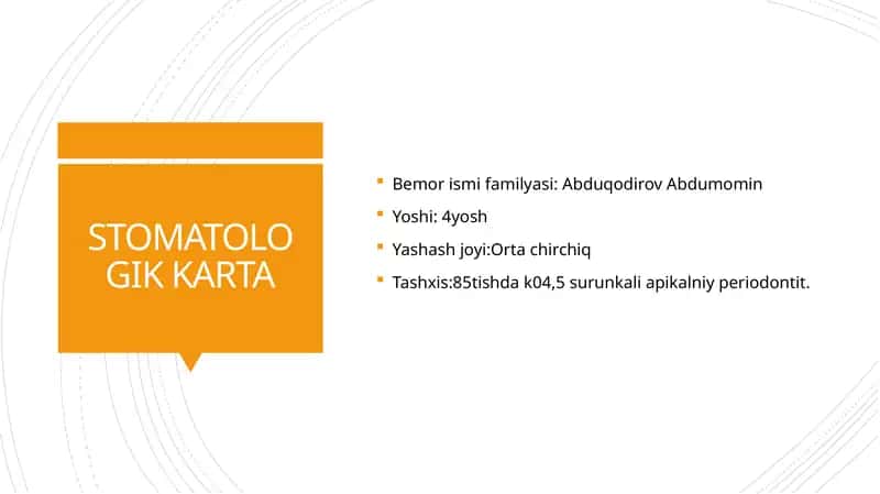 STOMATOLOGIK KARTA