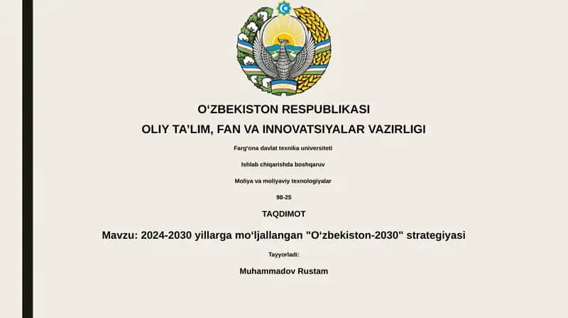 "Oʻzbekiston-2030" strategiyasi