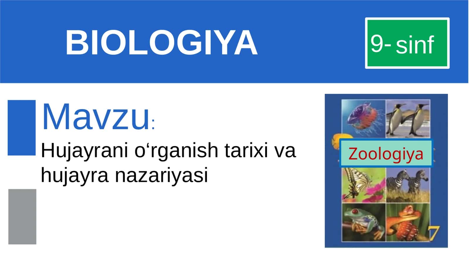 Hayvonot olamini o‘rganamiz