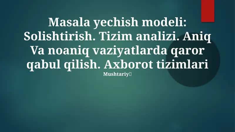 Axborot tizimlari