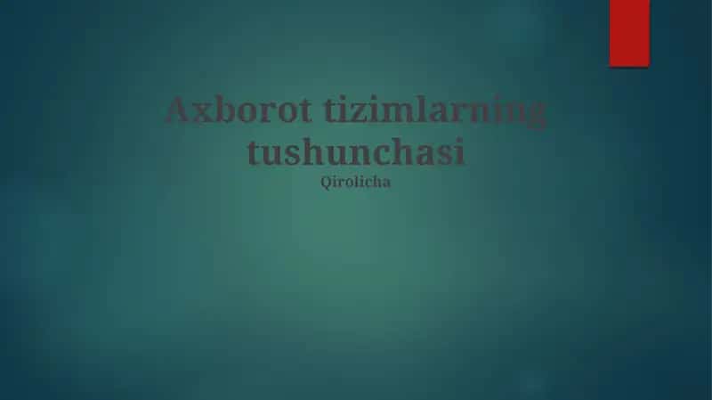 Ma'lumotlarni boshqarish tizimlari