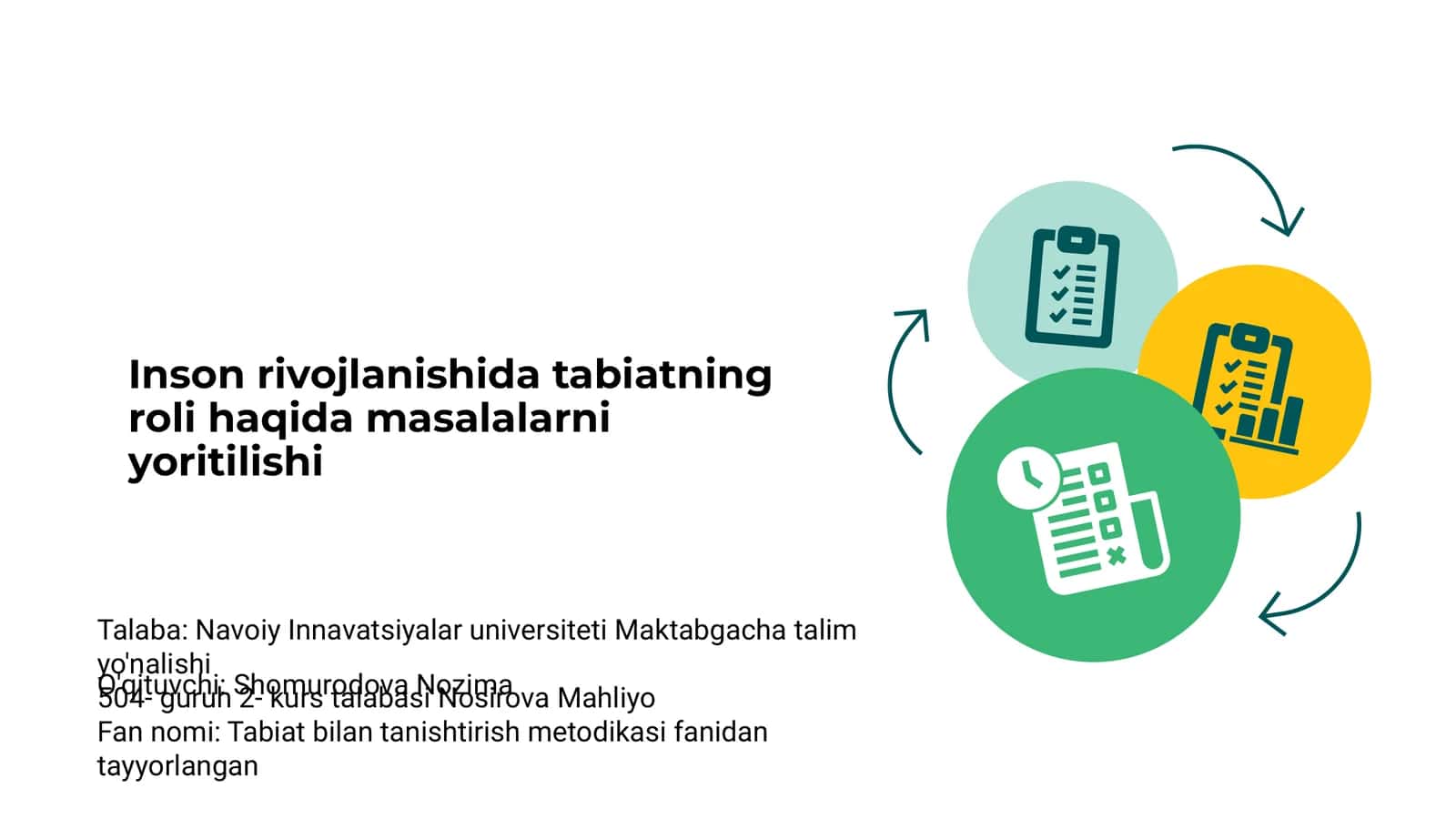 Tabiat bilan tanishtirish metodikasi