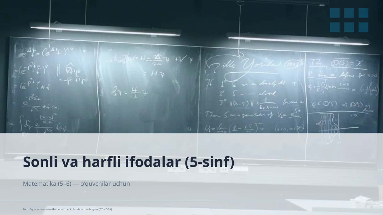 Sonli va harfli ifodalar (5-sinf)