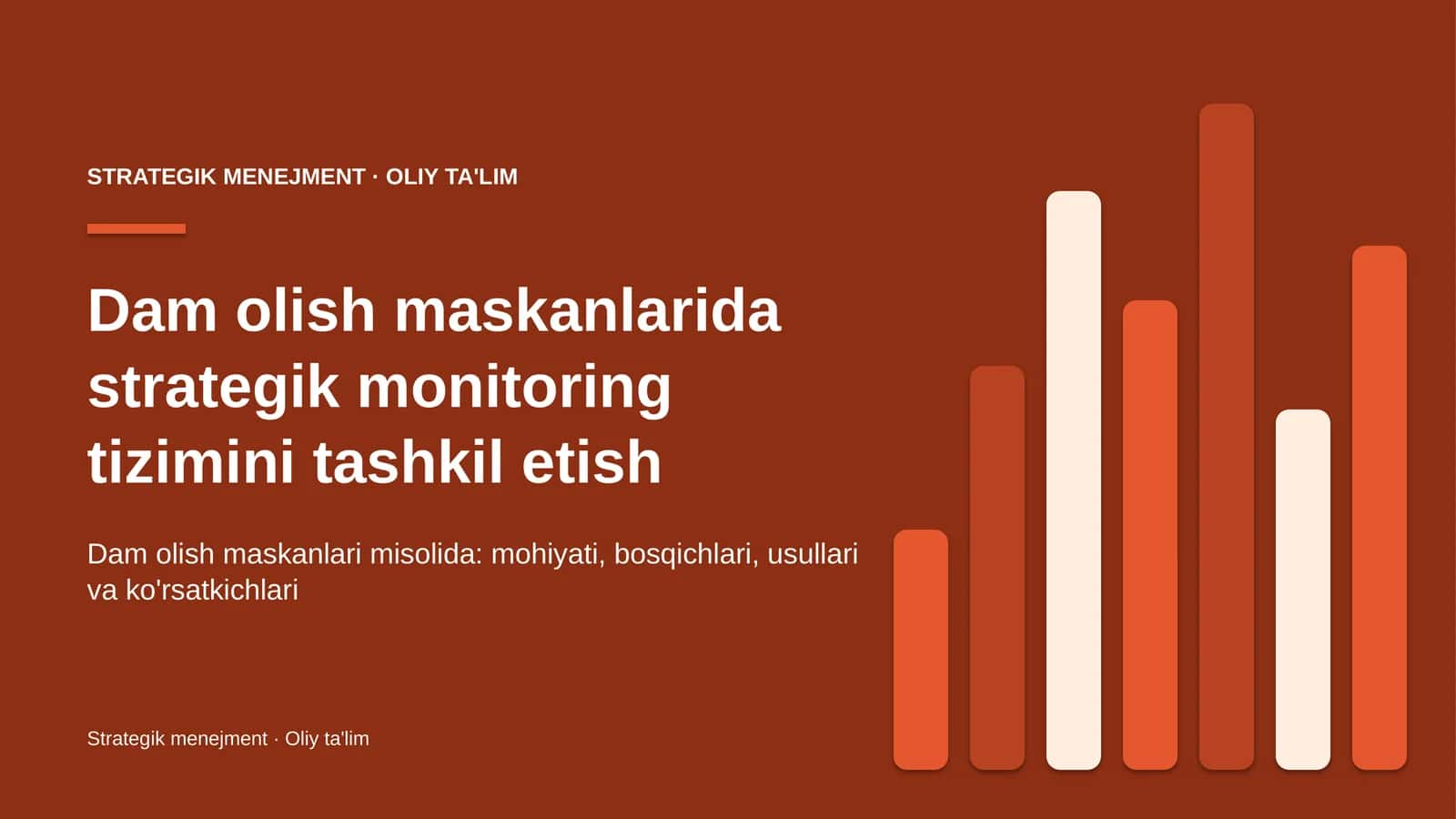 Strategik menejment · Oliy ta'lim