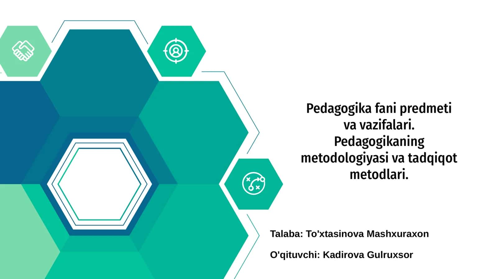 Pedagogika fani predmeti va vazifalari