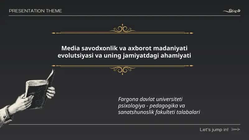 Media savodxonlik va axborot madaniyati evolutsiyasi va uning jamiyatdagi ahamiyati