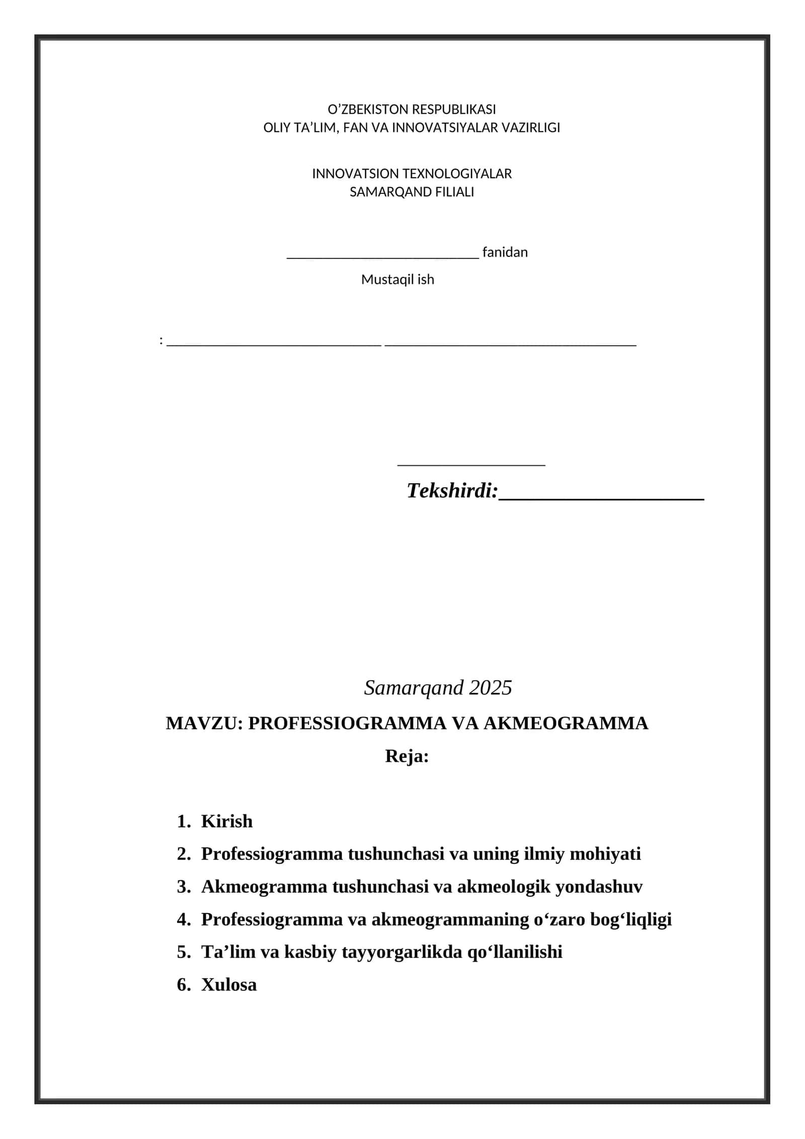 PROFESSIOGRAMMA VA AKMEOGRAMMA