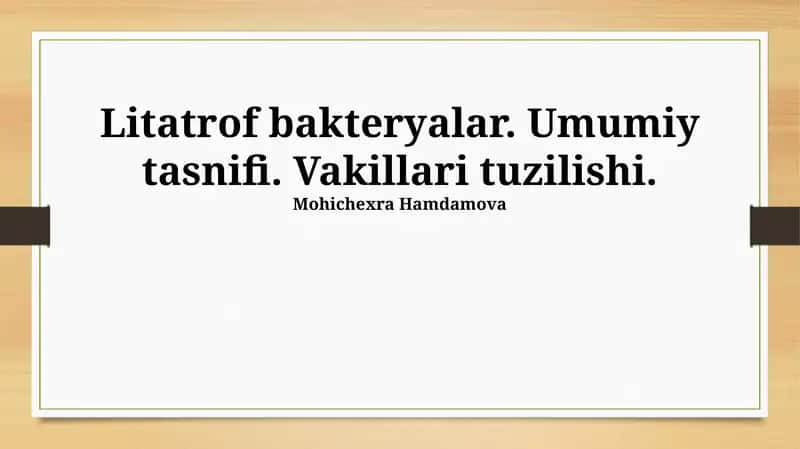 Vakillar tuzilishi: Misollar