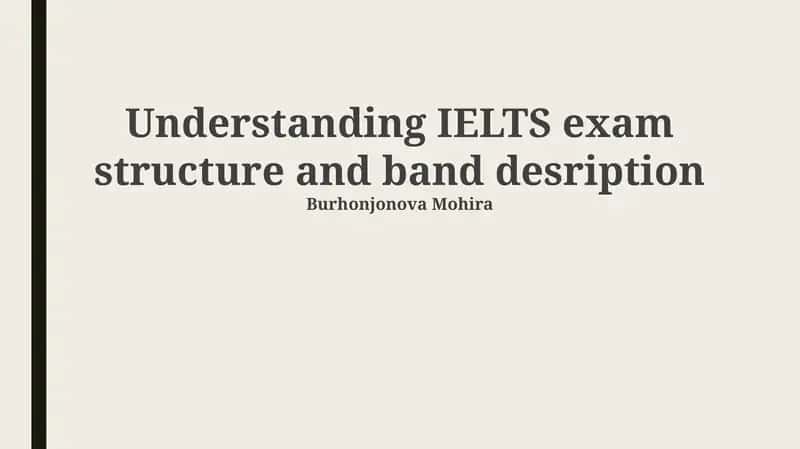 IELTS Exam Overview