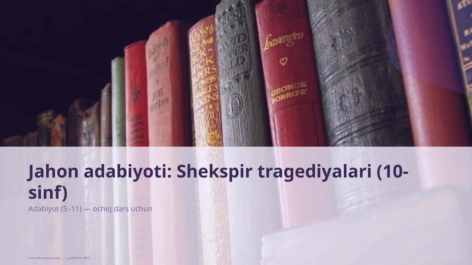 Shekspir tragediyalari (10-sinf)