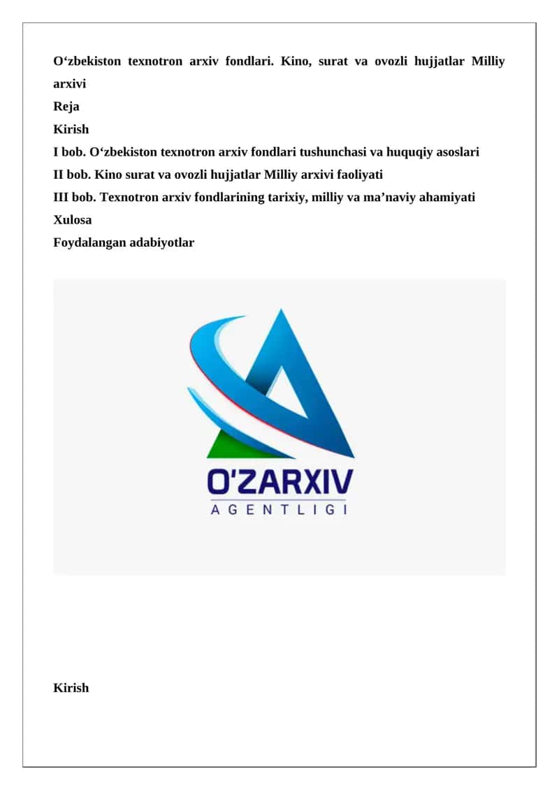 O‘zbekiston Ilmiy-texnika va tibbiyot hujjatlari Milliy arxivi