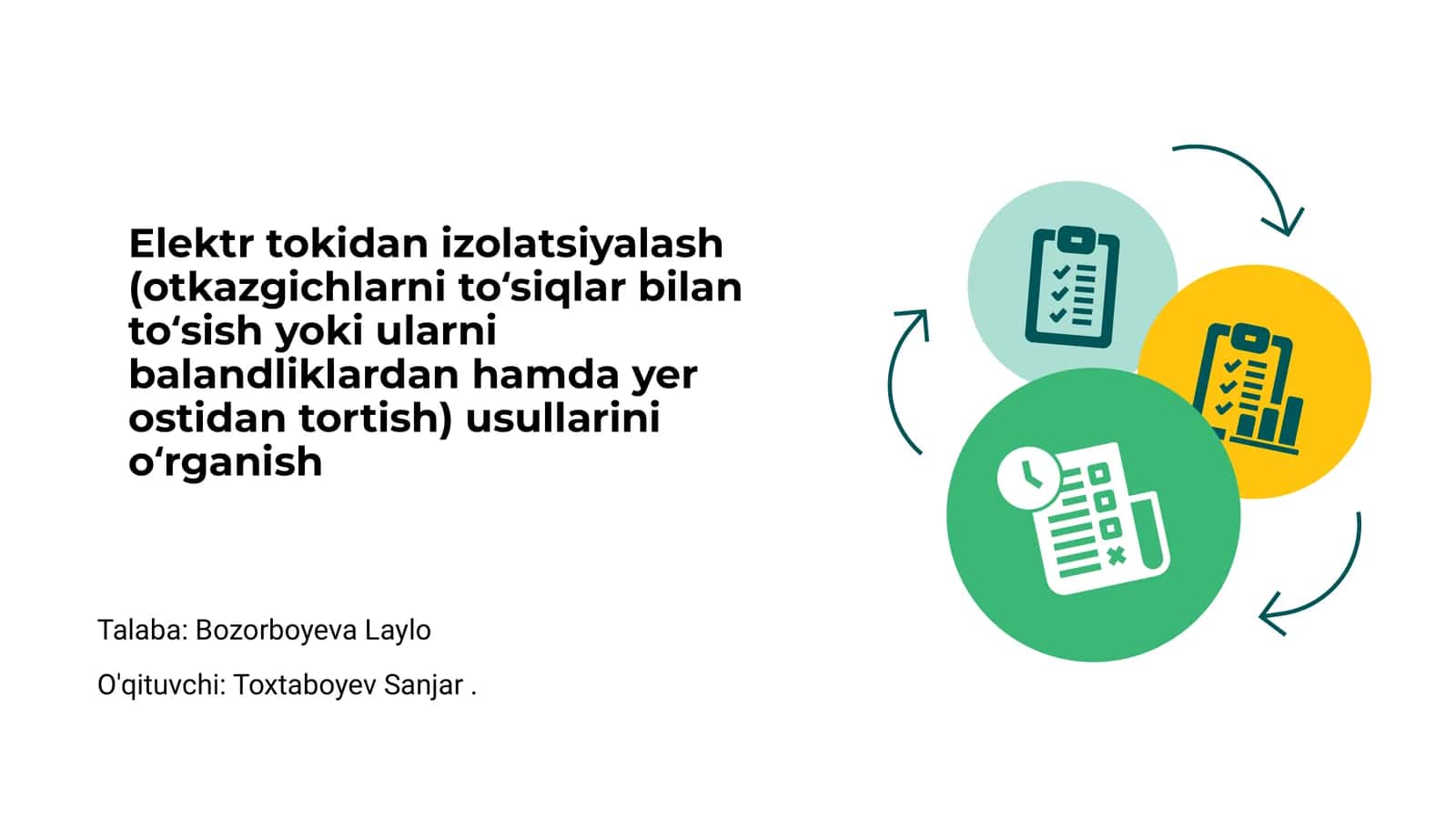 Elektr tokidan izolatsiyalash