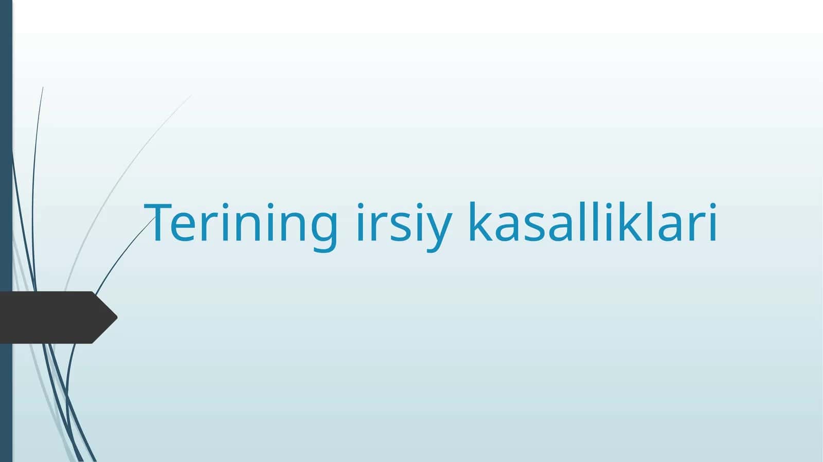 Terining irsiy kasalliklari