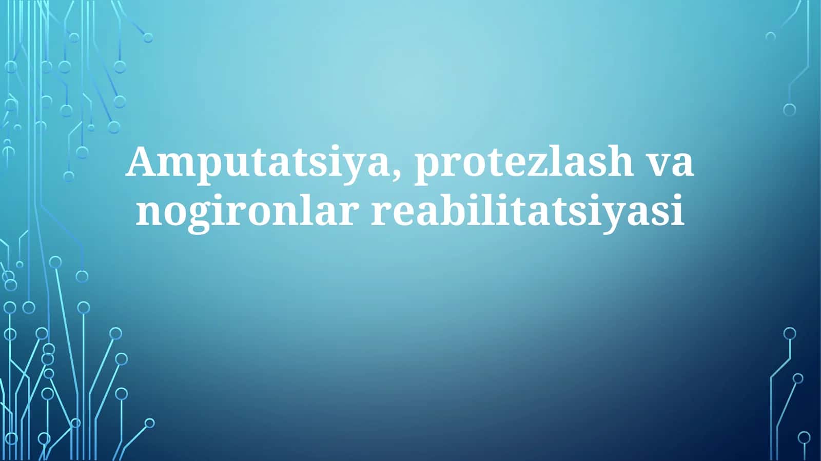 Protez Oyoq Tanlovlari