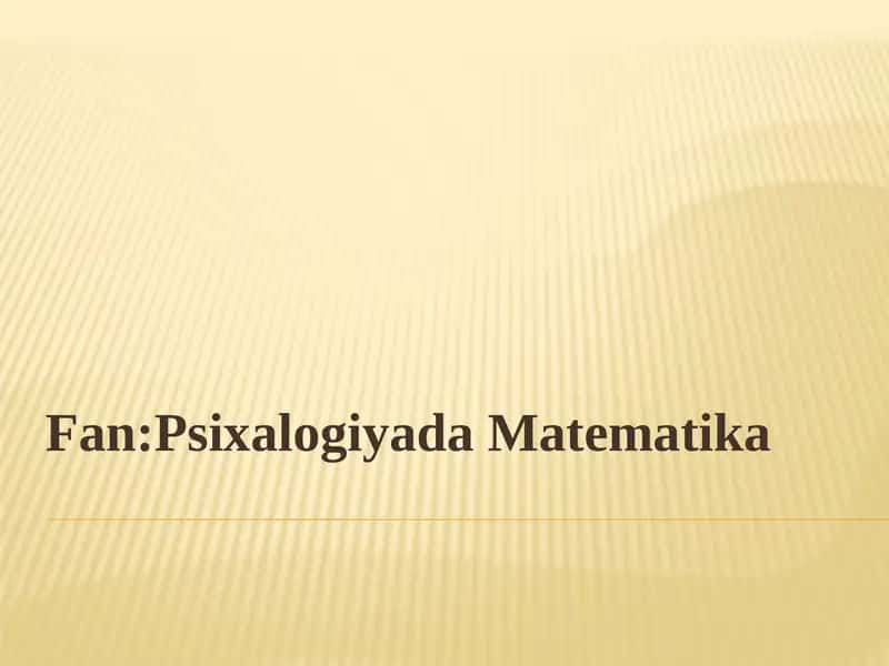 Mavzu:Funksiyani to‘la tekshirish