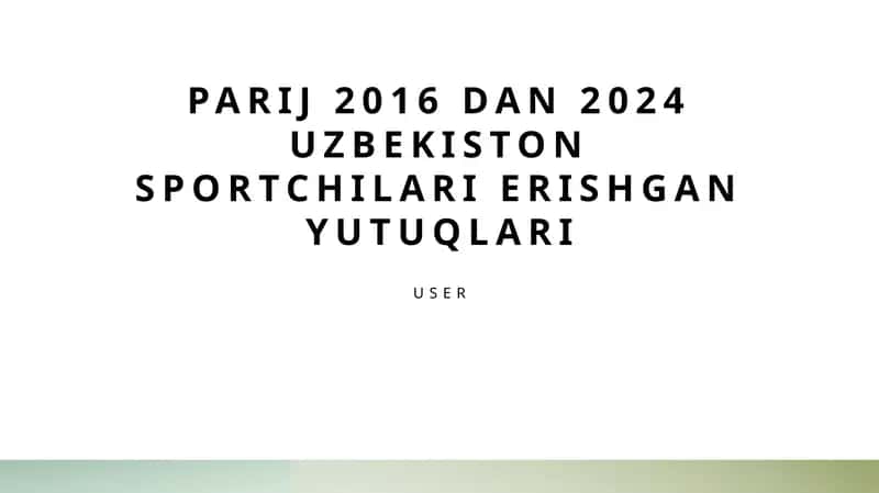 O‘zbekiston sportchilarining yutuqlari