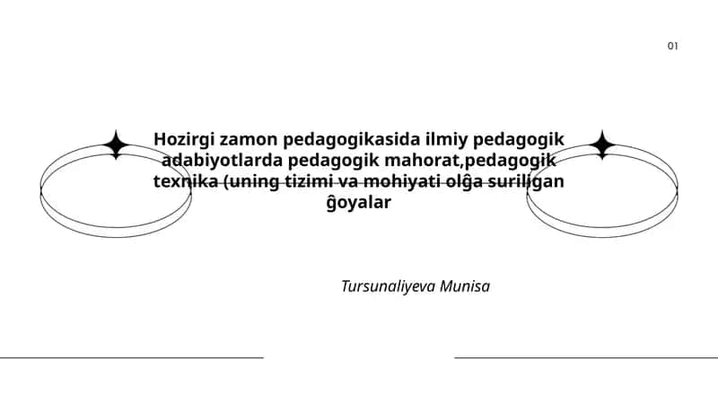 Pedagogik mahorat tushunchasi va uning zamonaviy ta'rifi
