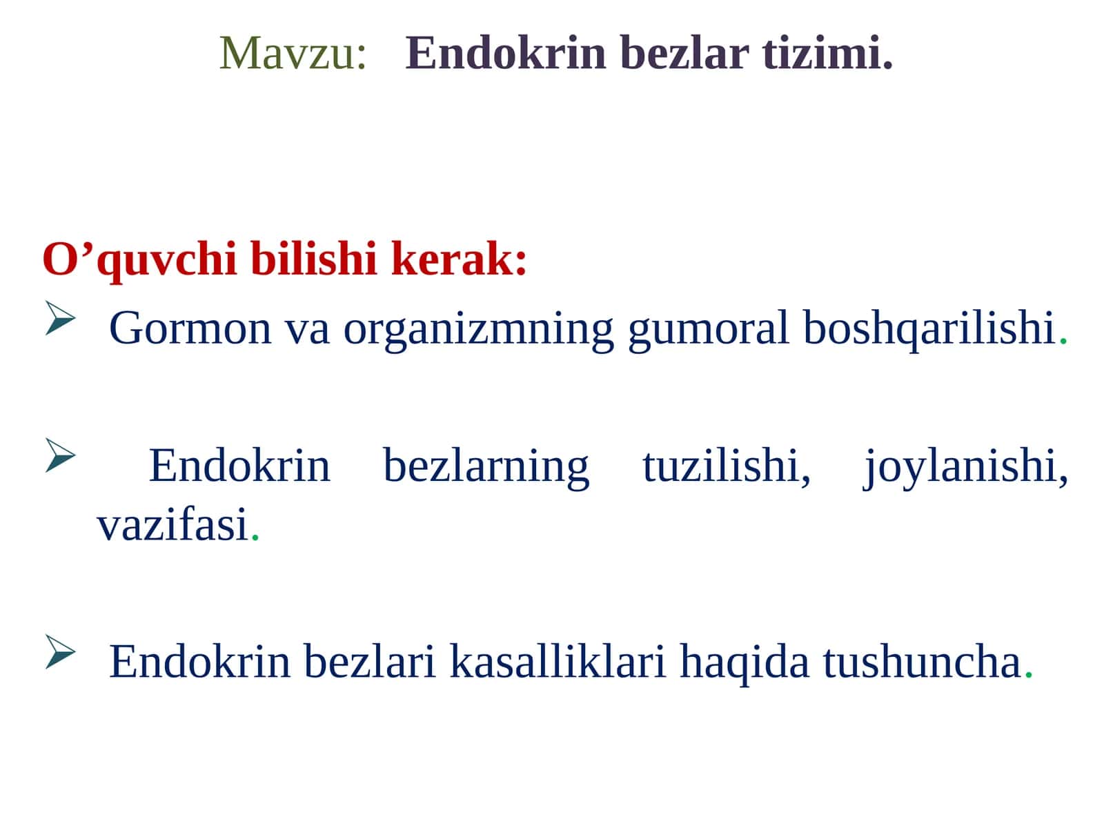 Endokrinbezlartizimi