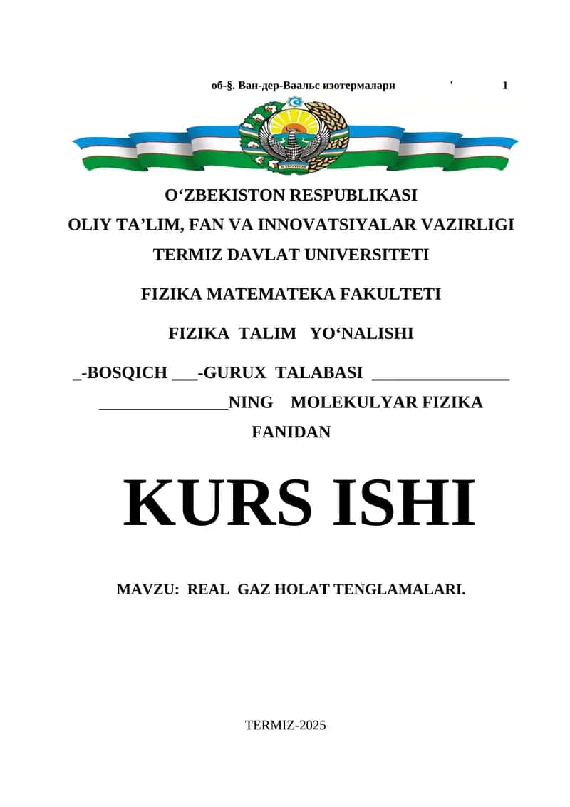 REAL GAZ HOLAT TENGLAMALARI