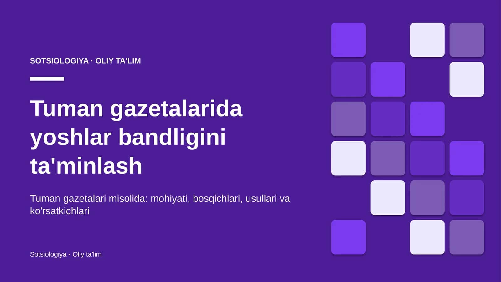 tuman gazetalarida yoshlar bandligini ta'minlash 2821