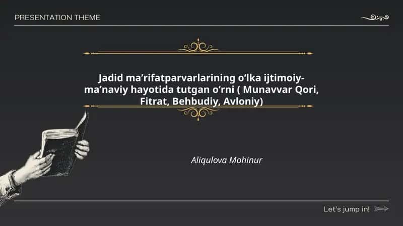 Jadid maʼrifatparvarlarining oʻlka ijtimoiy-maʼnaviy hayotida tutgan oʻrni