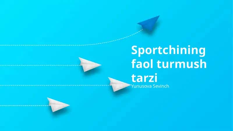 Sportchining faol turmush tarzi