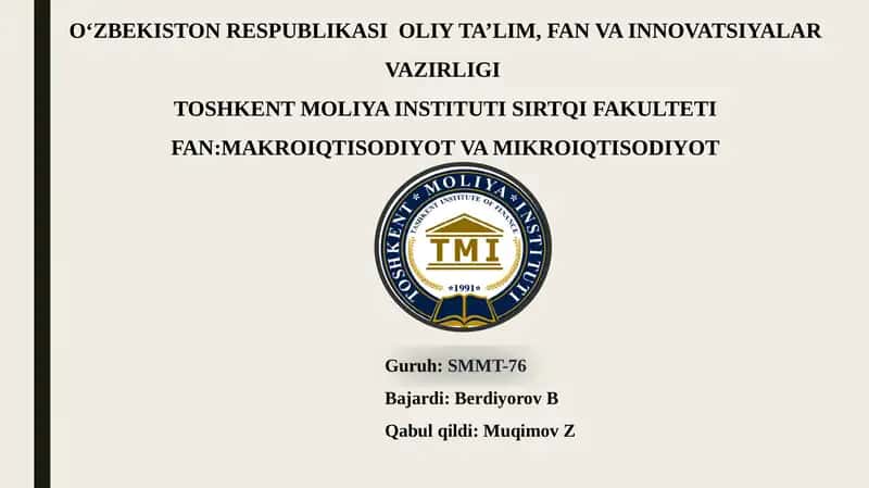 Makro-iqtisodiyot va Mikro-iqtisodiyot
