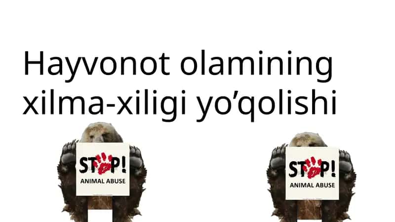 Hayvonot olamining xilma-xiligi yo’qolishi