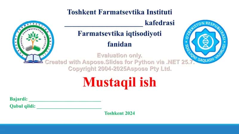 Dorixona tashkilotlarining moddiy resurslari, aylanma kapitali. Taqdimot 13 bet.