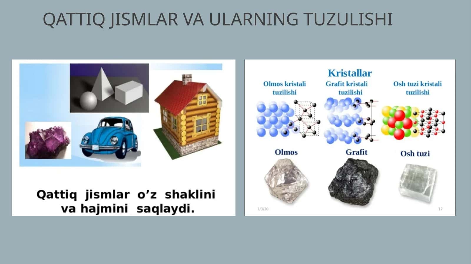 QATTIQ JISMLAR VA ULARNING TUZILISHI