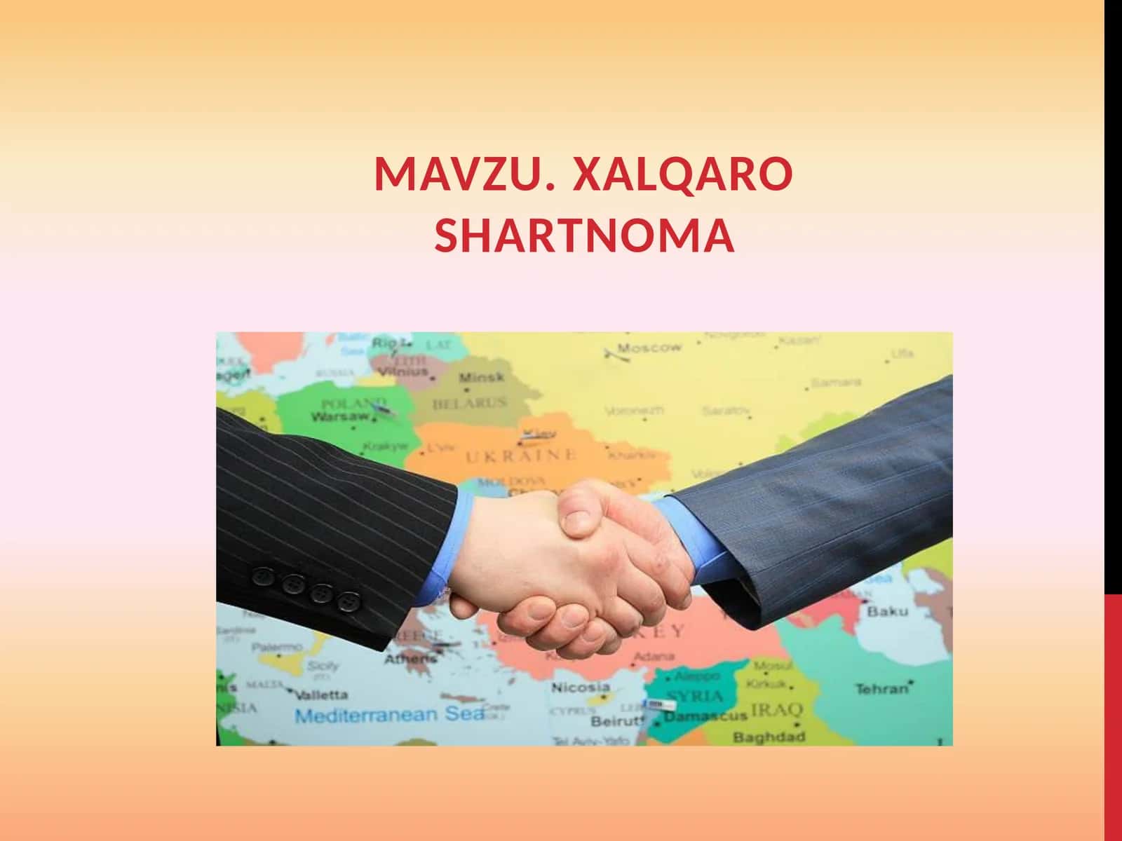 XALQARO SHARTNOMA