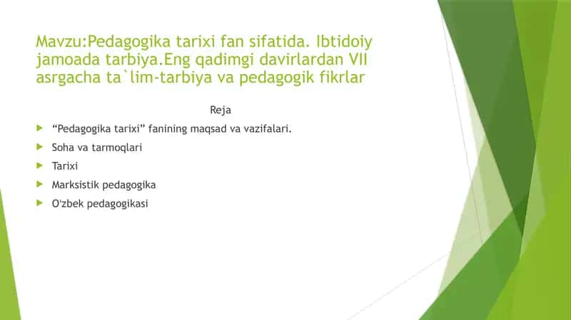 Ibtidoiy jamoada tarbiya