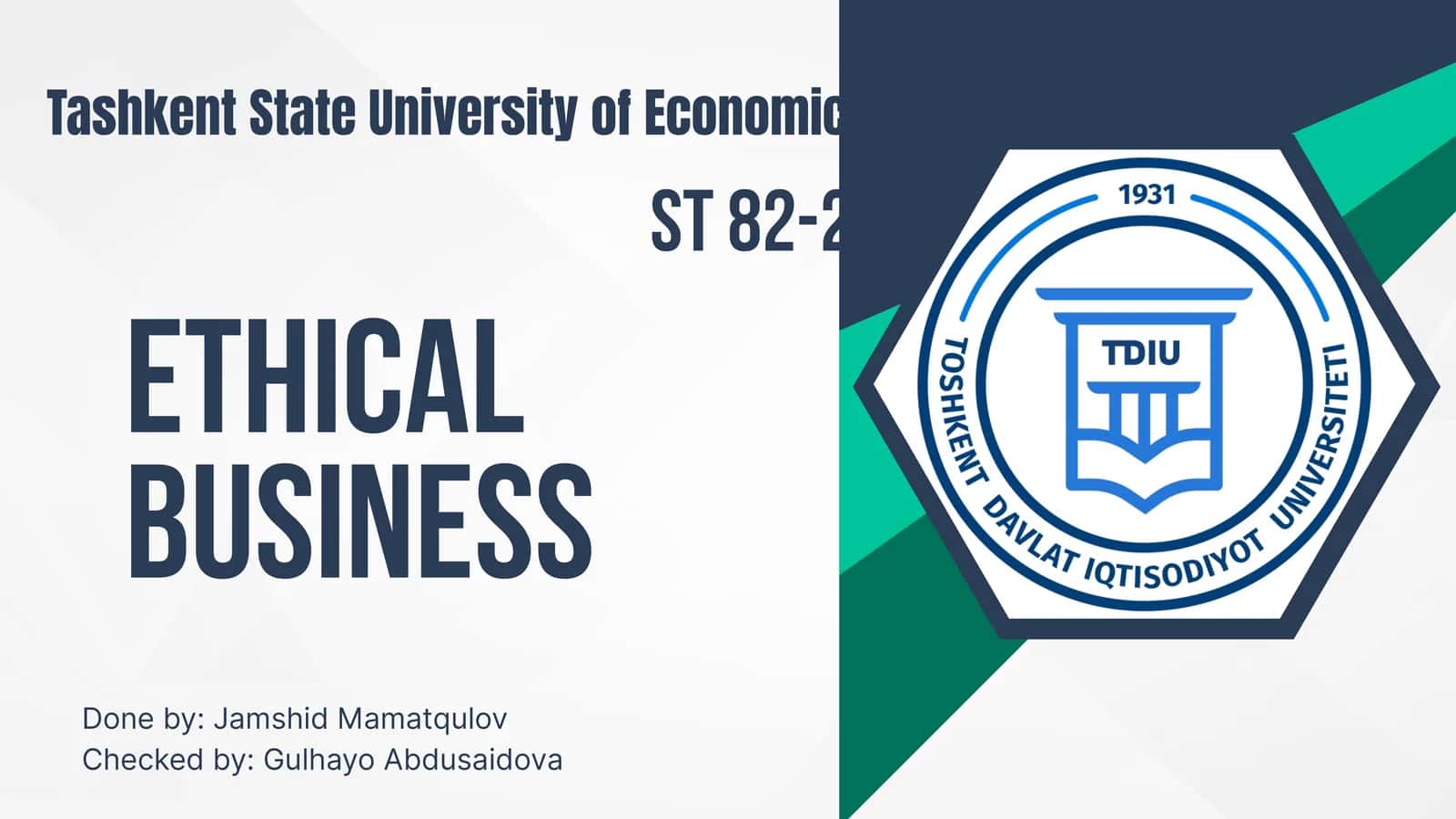 Definition of Ethical Business