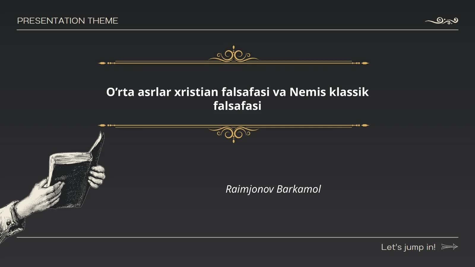O’rta asrlar xristian falsafasi va Nemis klassik falsafasi