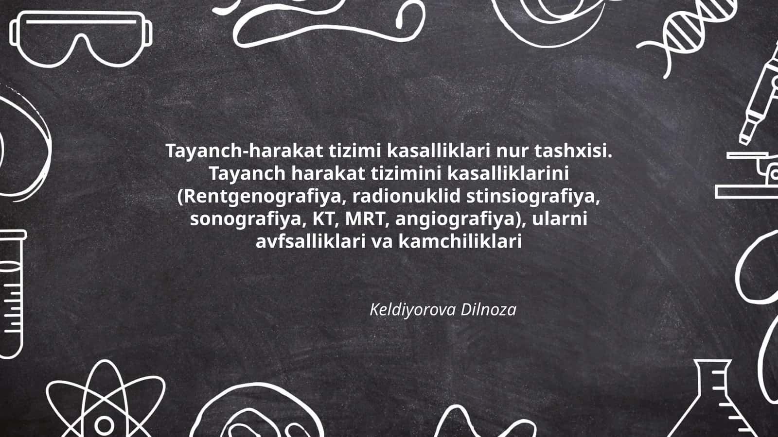 Tayanch-harakat tizimi kasalliklari nur tashxisi