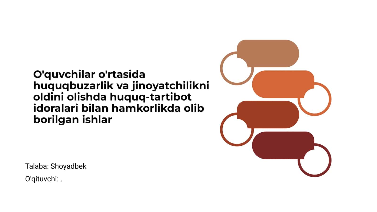 O'quvchilar orasida huquqbuzarlik va jinoyatchilik