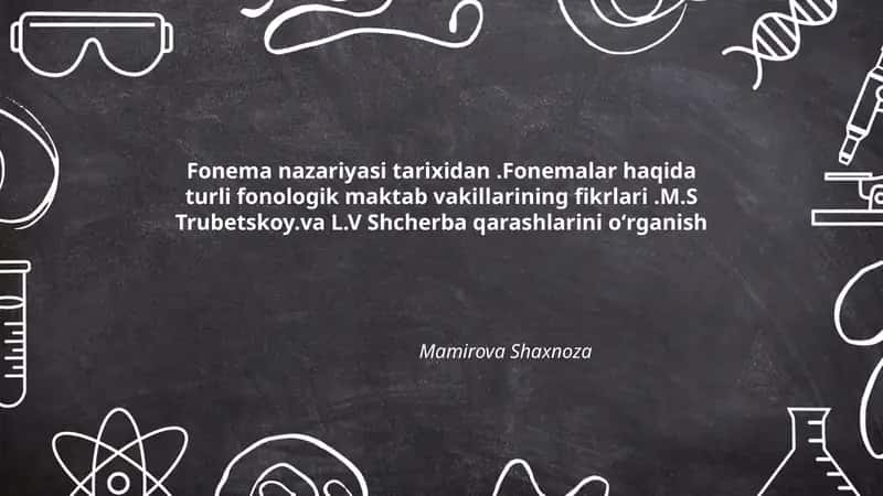 Fonema nazariyasi tarixidan